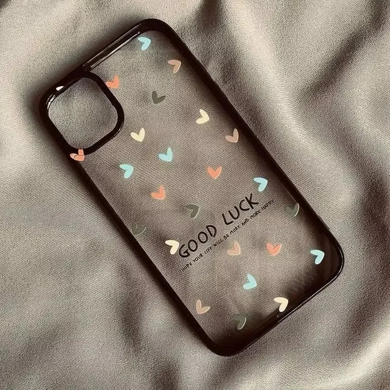 Chic Clear Heart Phone Case - Cute Love Design