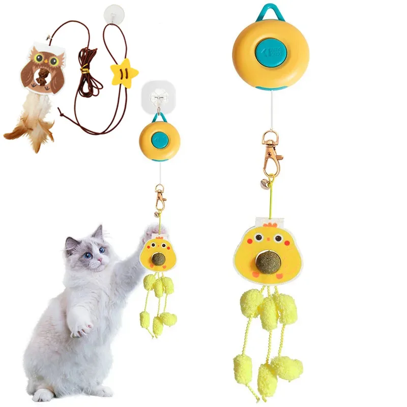 

Cat Toys Simulated Caterpillar Cute Toys Funny Self-hey Interactive Toy Rope Grabbing with catnip Hanging Cat Pet Supplies 2023