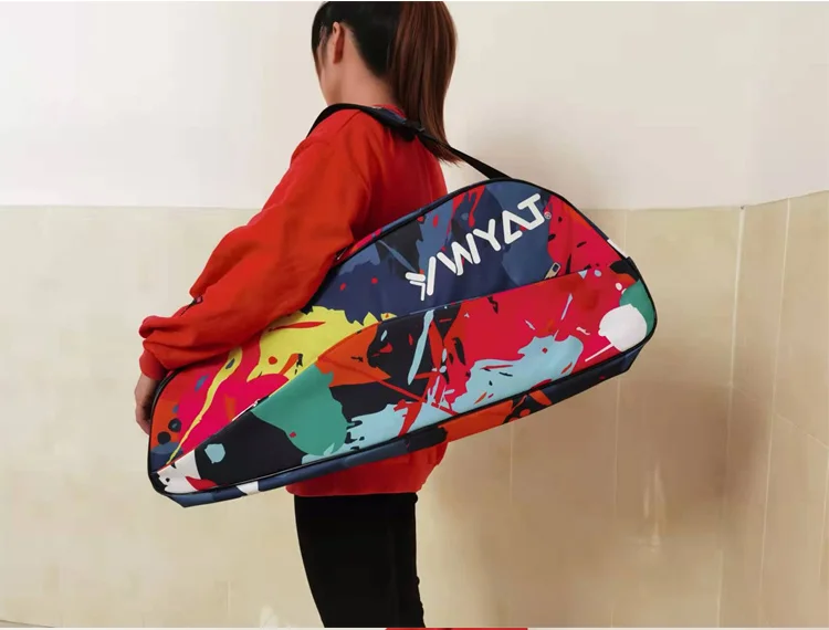 2023 Badminton Bag Single Shoulder Portable 3 Badminton Rackets Bag Men's Women Backpack Tennis Bag Badminton Bag Large Package 4