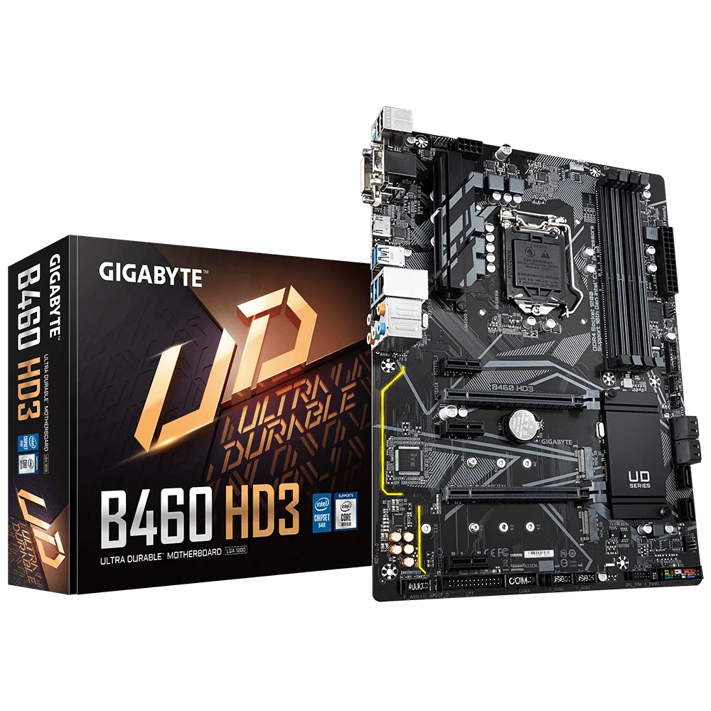 Nuova Scheda Madre Gigabyte B460 Hd3 Lga 1200 Intel B460 Atx Con Dual M.2, Sata 6 Gb/S, Usb 3.2 Gen 1