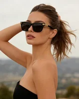 Lunettes de soleil de luxe pour hommes et femmes, monture carrée en acétate, tendance mondiale, protection UV400, idéales pour les voyages et la conduite en extérieur 3