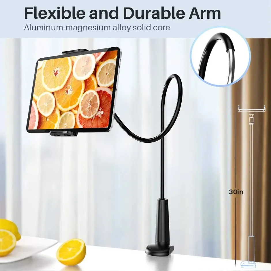 다기능 게으른 전화 및 태블릿 범용 홀더 iPad Air Mini 또는 기타 4.7-10.5 장치용 80cm 태블릿 홀더 스탠드