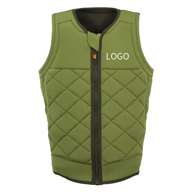 Life Vest for Adult Neoprene Foam Front Zipper Jacket Kayaking Boat Work Fishing Surfing Jacket Life Vest