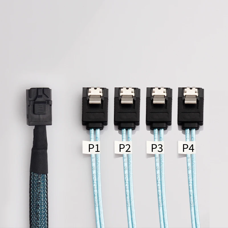 미니 SAS HD 12G SFF8643-4 SATA 내부 케이블, SFF 8643 마더보드 컨트롤러-4 SATA 하드 드라이브 서버 케이블