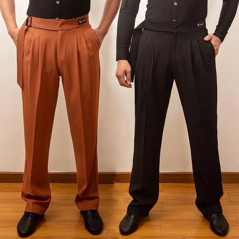 Dance Pants Men Frenum Latin Dance Pants for Ballroom Dance