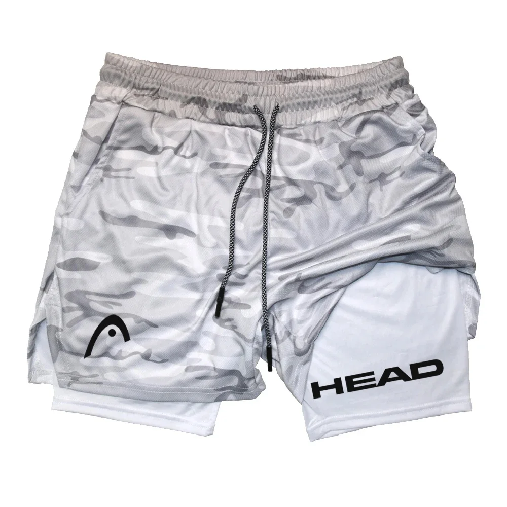 running shorts Anime Berserk Running Shorts Men Fitness Gym Training 2 in 1 Sports Shorts Quick Dry Workout Jogging Double Deck Summer