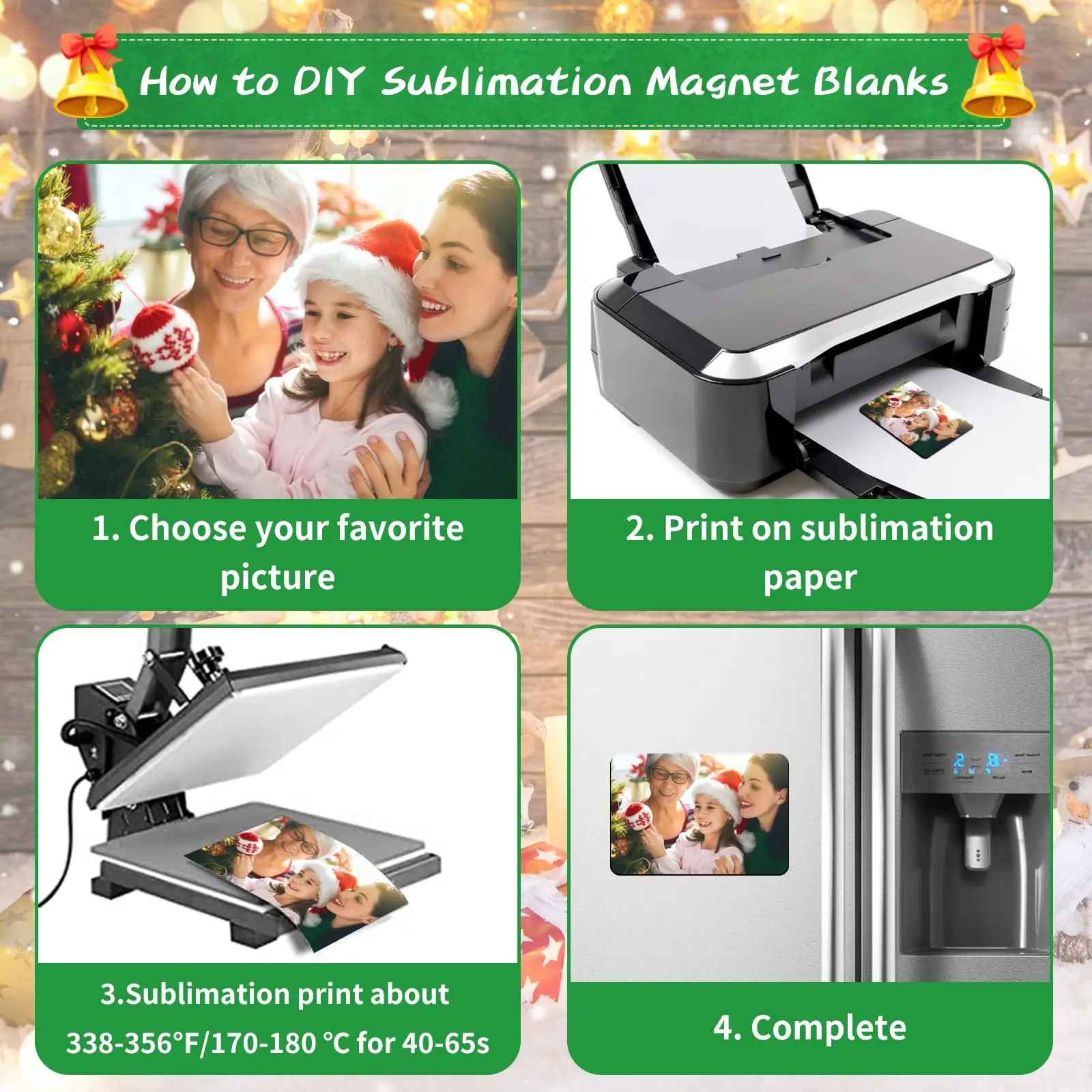 30Pcs/Set Sublimation Magnet Blanks Personalized Fridge Magnet Refrigerator Magnets Kitchen Refrigerator Decor magnetic fridge magnets,refrigerator decor