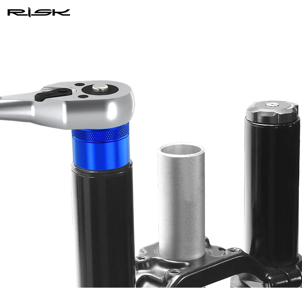 RISIKO Fahrrad Vorderradgabelkappe Topcap Sockel Werkzeug Reparatur Entfernungssatz für Fox 36,38,40,Z1,Z2 Verwendung für 3/8" Ratschenantrieb – Detail 8