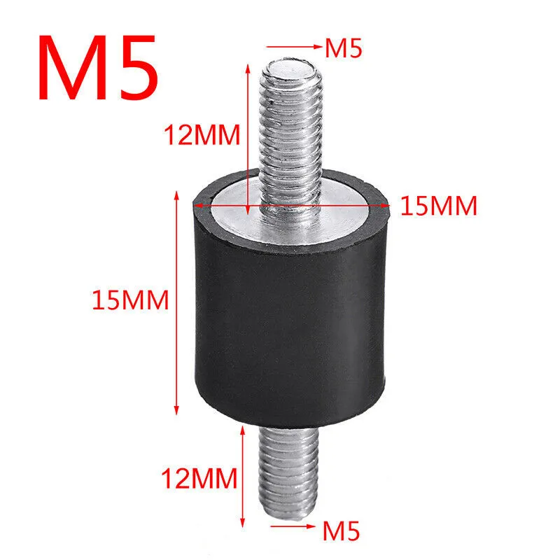 4 X Rubber Buffer Set Vibration Damper Silent Block Rubber Metal Buffer  Protects Against Vibration Interference M5 M6 M8