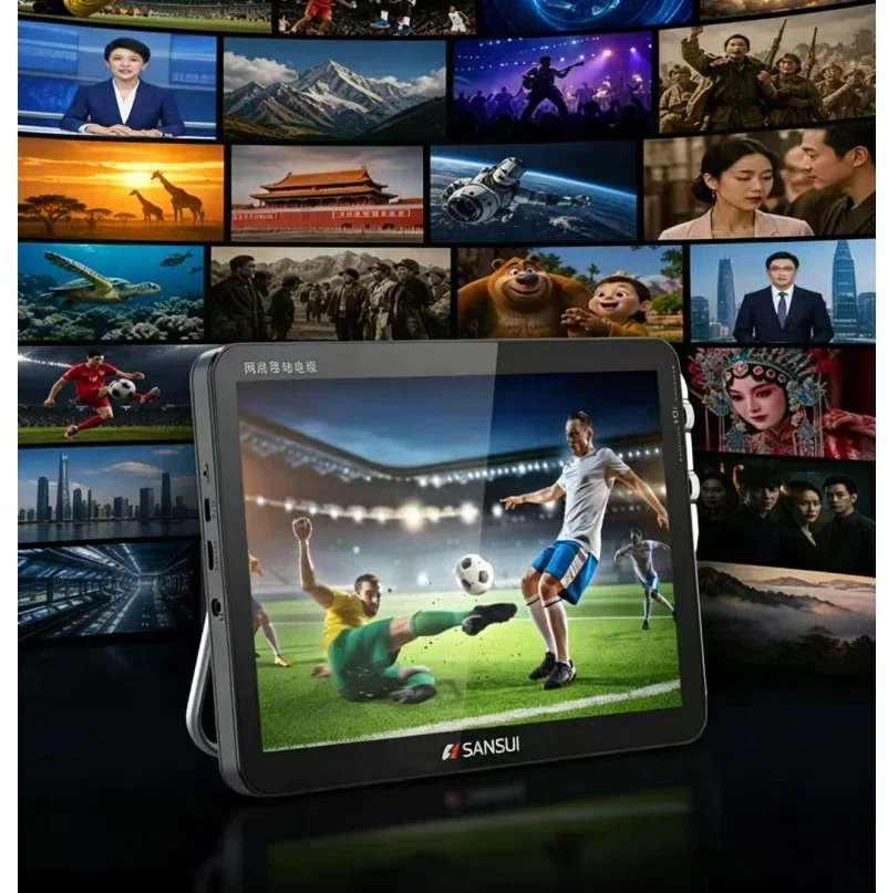 SANSUI K122 휴대용 지능형 블루투스 스피커 10.1인치 고화질 터치 스크린 무선 WiFi 네트워크 모바일 TV 플레이어