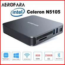 Aero 2 Mini PC 11th Intel Celeron N5105 Windows 11 DDR4 128GB/256GB 4K PC MINI Gaming Computer HDMI VGA WIFI Mini Computer Gamer