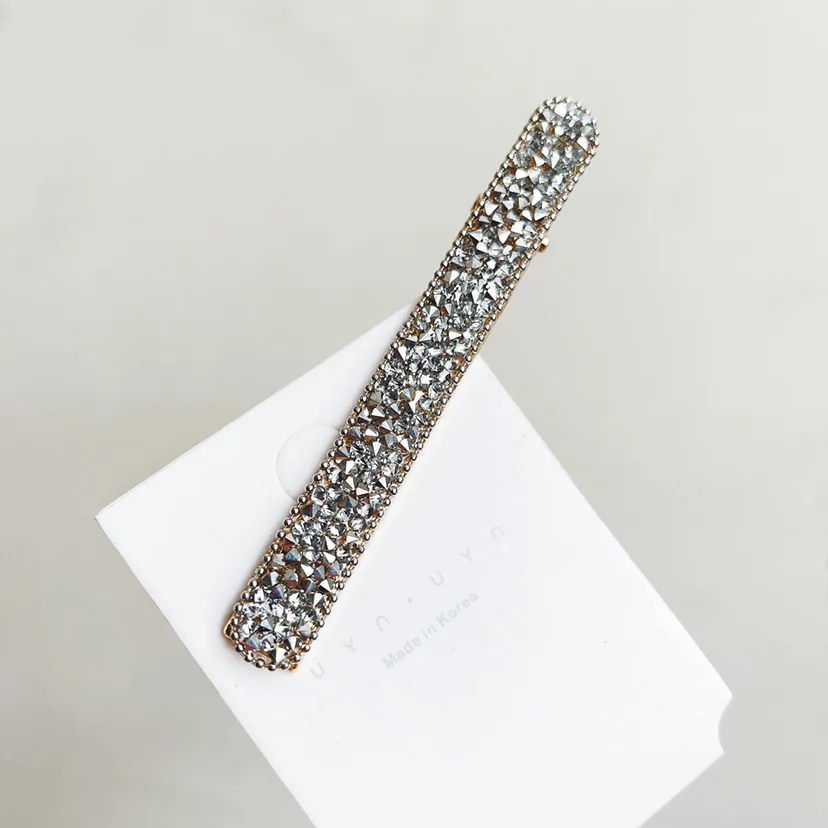 Einfache glänzende lange Strass Haarnadeln Frauen Mädchen Geschenk Haarspangen Pin Haarspangen Zubehör Haarspange Kopfschmuck Kopfbedeckung Ornament – Detail 8