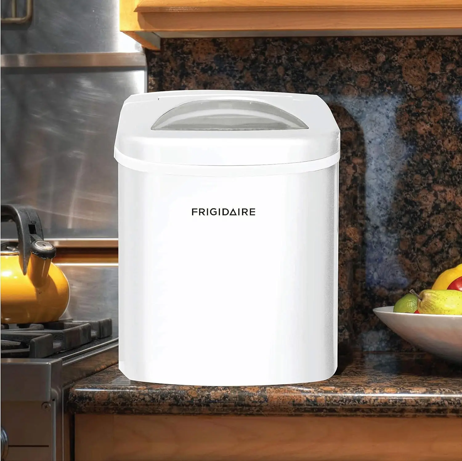 Portable Countertop EFIC108-WHITE Maker, Freestanding, 26LB ice per Day, WHITE