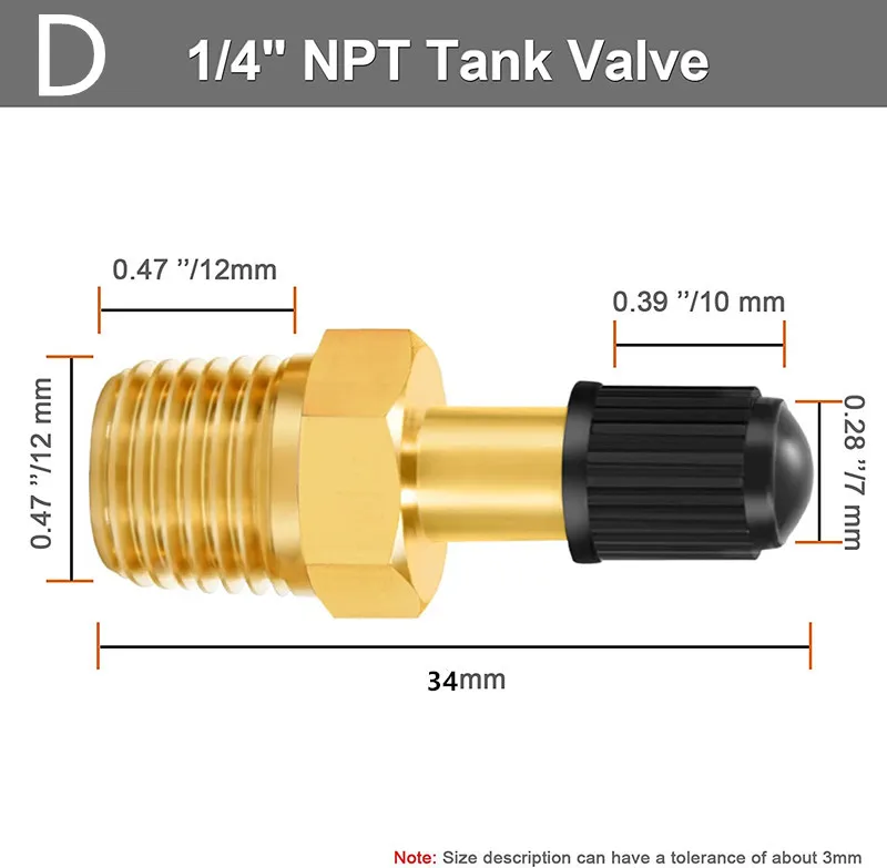 Brass Schrader Air Compressor Fill Valve with Dual NPT Options