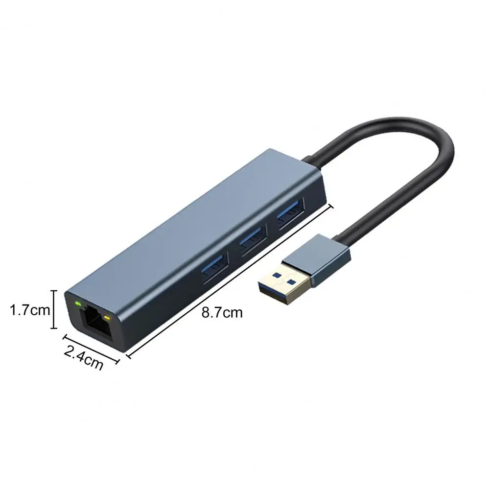 

Usb 3.0 Ethernet Adapter High-speed Usb 3.0 to Ethernet Adapter with Gigabit Network 4-in-1 Multiport Hub for Windows Mac Os