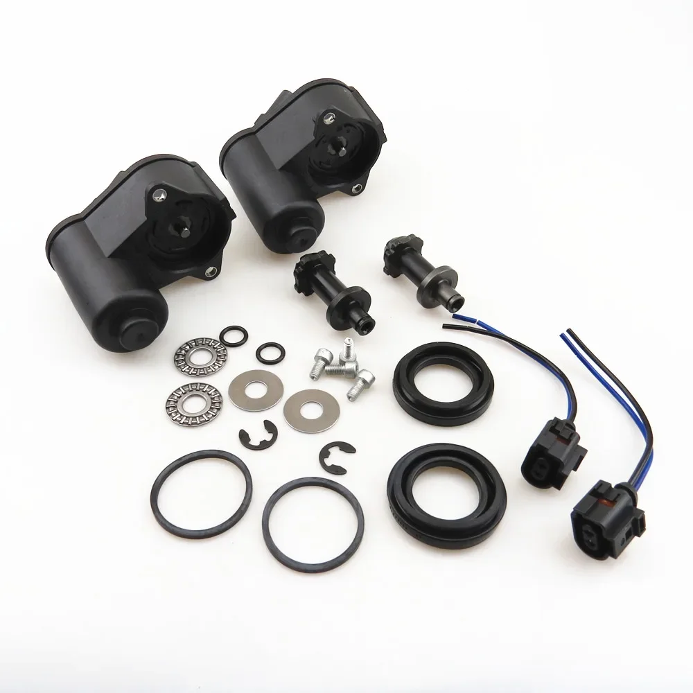 12 Teeth Rear Wheel Brake Motor & Bearing Screw Kit + Cable Pigtail Plug 32332267 For Audi Q3 VW Tiguan Passat B6 B7 Seat Alhambra