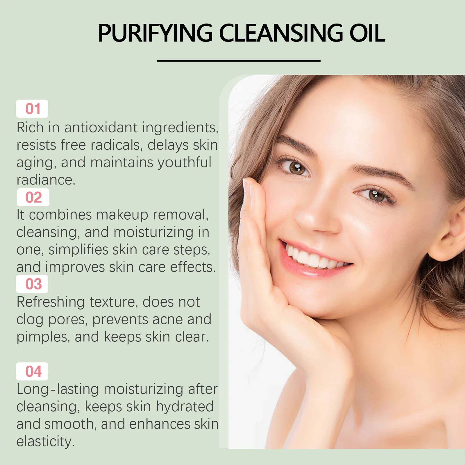 Makeup Removal Oil for Face Purifying Pores Shrinking Refreshing Non Irritating Cleansing Oil Remove Blackhead Soothing Skin Oil 5