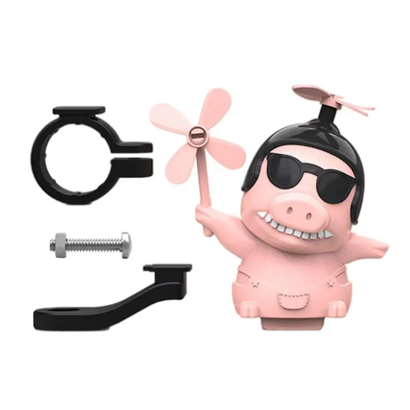 

Windmill Helmet Decoration Motorcycle Rearview Mirror Decoration Windmill Pig Helmet Electric Car Handlebar Pendant Helmet