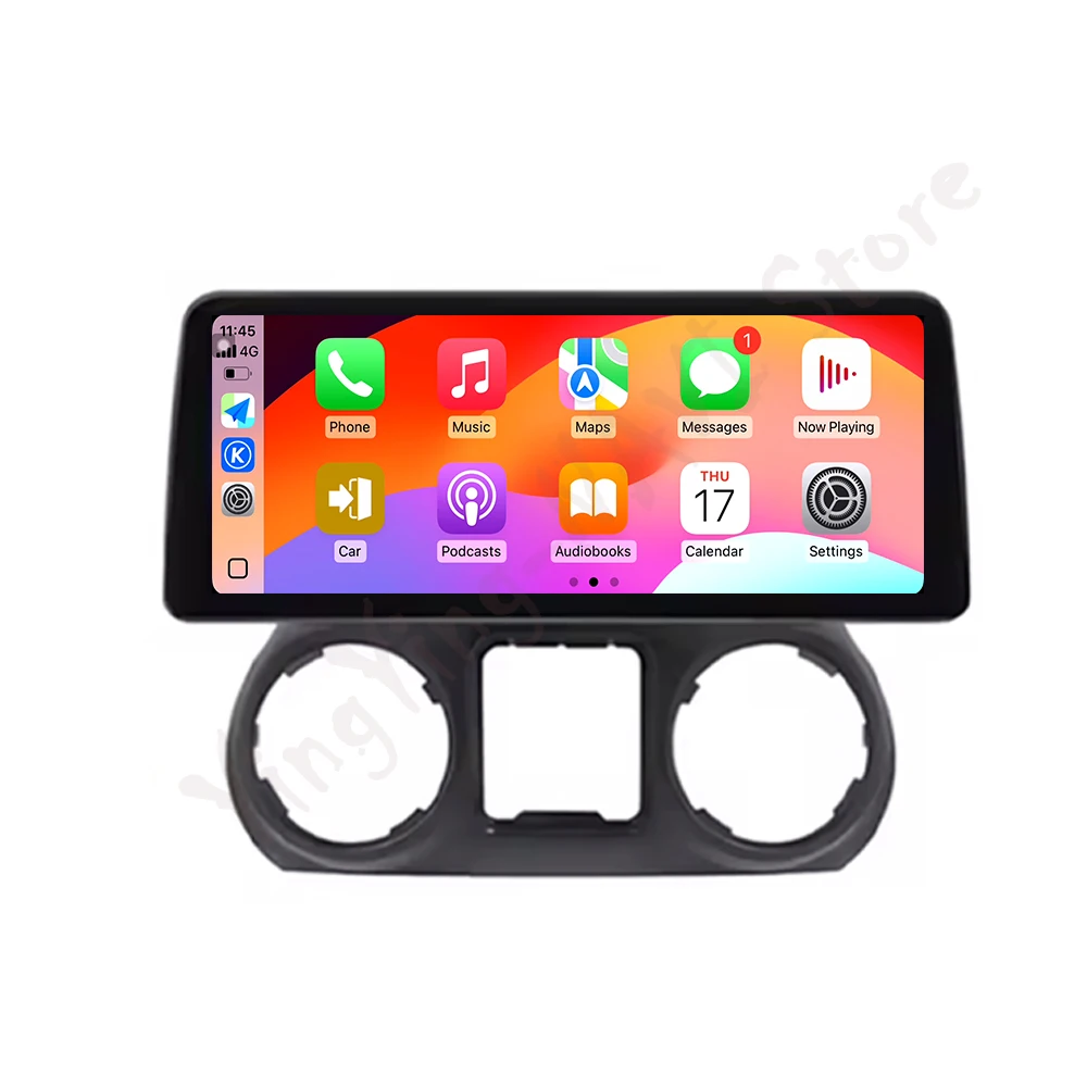12,3 pulgadas para Jeep Wrangler 3 JK 2011-2017 reproductor Multimedia de vídeo para coche Android Auto Bluetooth navegación pantalla QLED WlFI 6