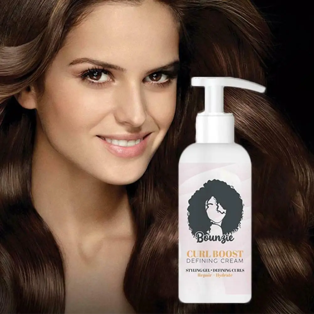 Elastic Volumizing Hair Cream, Anti-Frizz Curls Volumizing Natural Styling Hair Treatment Hairdressing Elastin