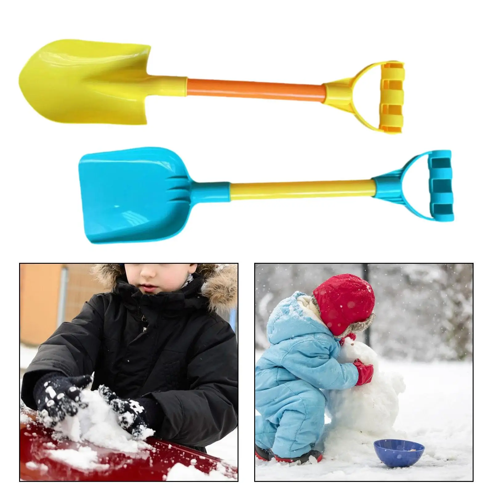 2x Beach Spades Sand Shovels Toys for Digging Sand Snow Children Toddlers 3