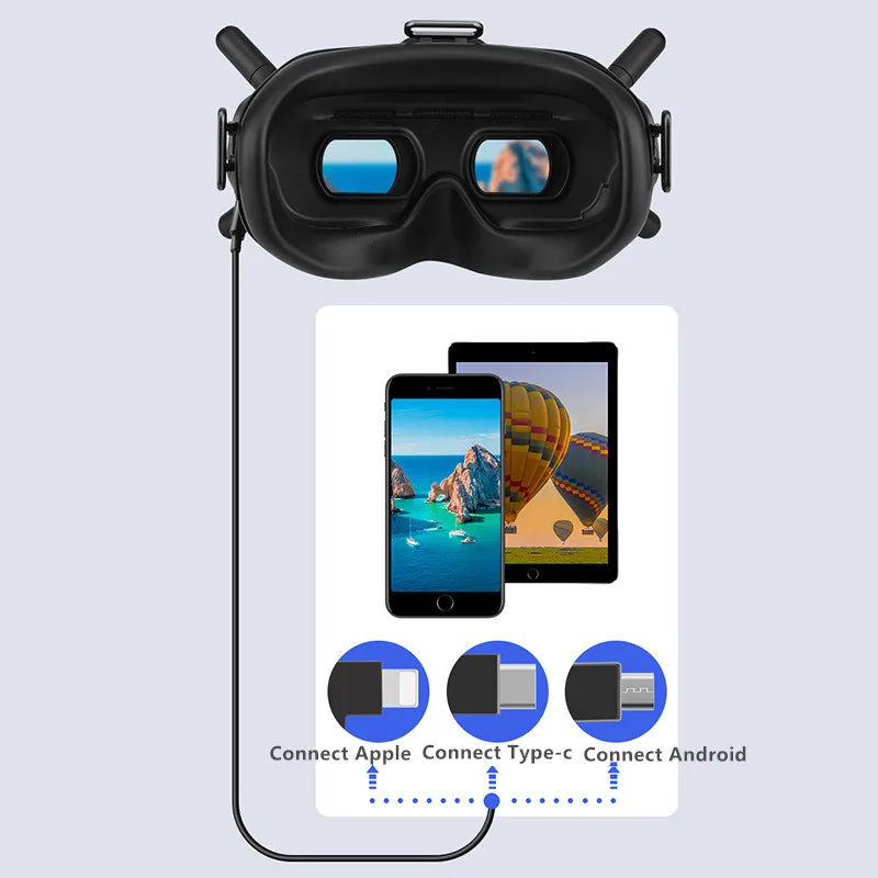 비행 고글 휴대폰 어댑터, 데이터 케이블, 이미지 전송 연결 라인, DJI AVATA 고글 2 V2 드론 액세서리