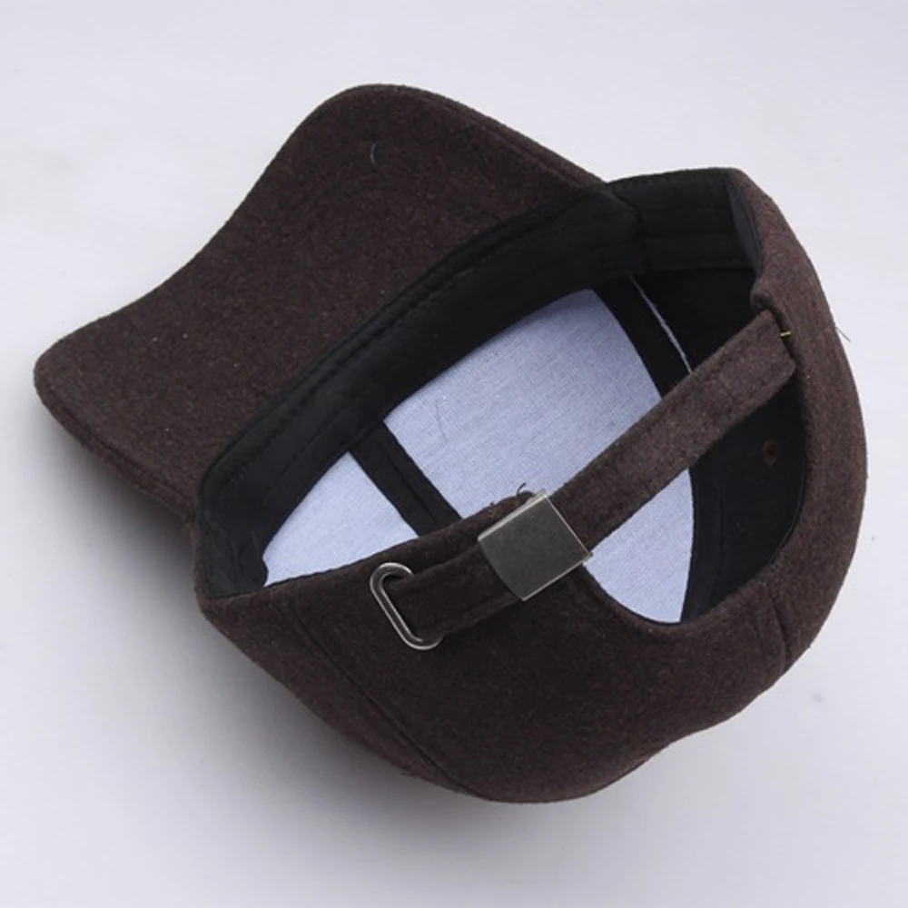 Autumn Winter Warm Felt Baseball Caps Black Gray Coffee Faux Wool Snapback Cap Trendy Streetwear Women Men Casquette Hat 6