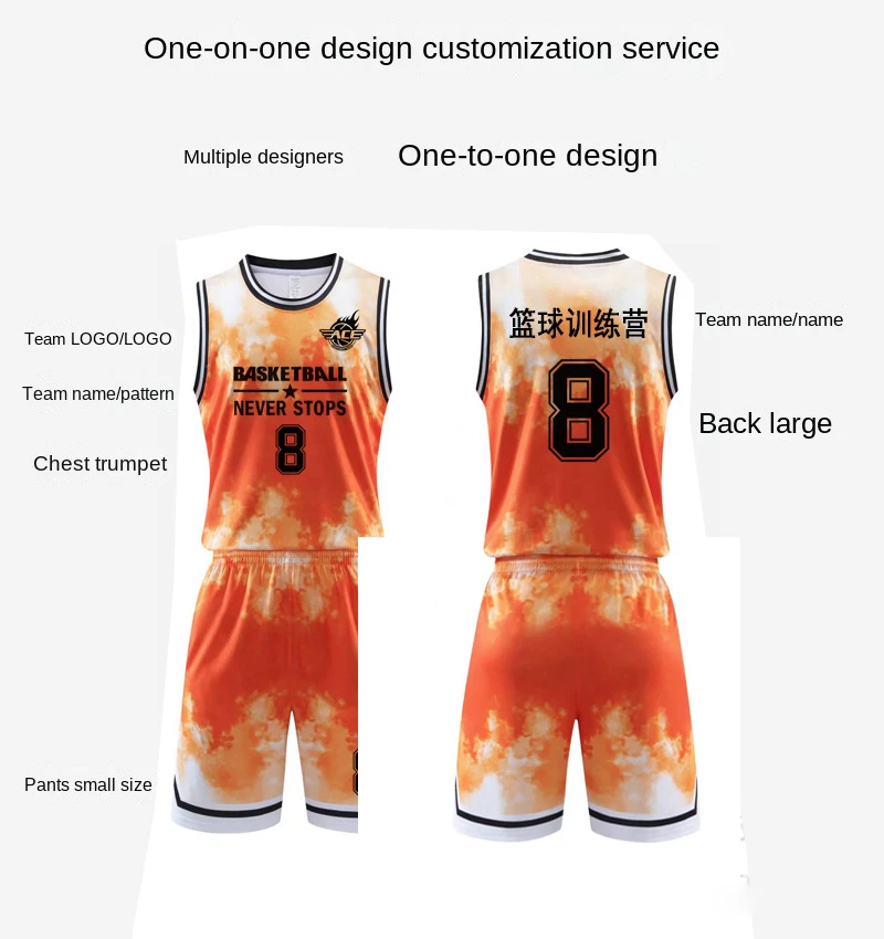 Basketball jersey custom Basketball training suit Adult and Kids clothes Sports vest Men Boys Basketball jersey Sets Large size 2