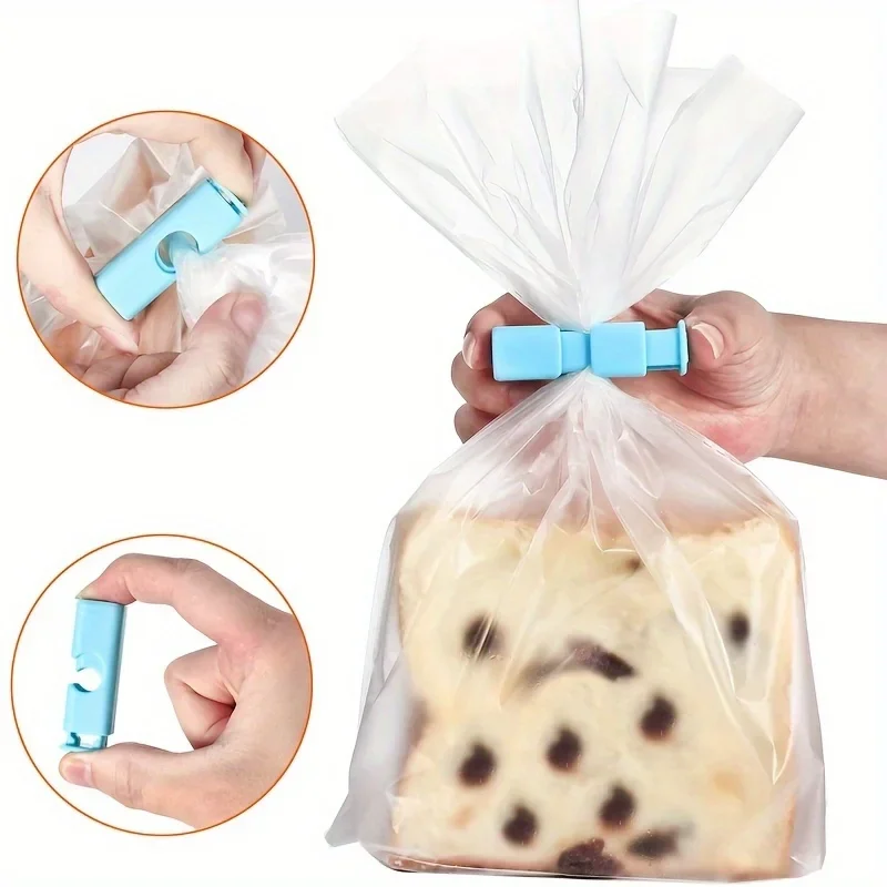 4pcs/pack, Multi-Purpose Bread and Toast Sealing Clip - Lock Type Press Type Food Preservation Sealing Clip for Kitchen Storage