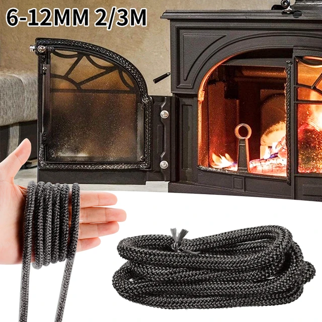 6/8/10/12mm 2M Fireplace Sealing Rope Gasket Cord Wood Burning Stove Door  Fiberglass High Temperature Sealing Rope Replacement - AliExpress