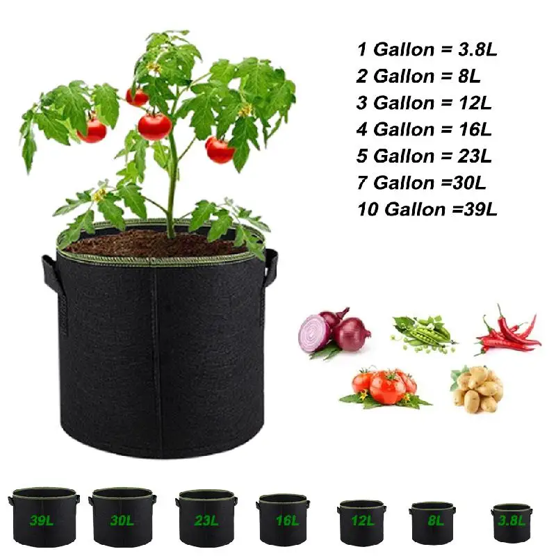 딸기 수경재배 Gallon 재배 가방 펠트 화분, 원예 야채 감자 꽃 식물, 패브릭 꽃 심기 화분, 정원 도구, 신제품 딸기 수경재배 Gallon 재배 가방 펠트 화분, 원예 야채 감자 꽃 식물, 패브릭 꽃 심기 화분, 정원 도구, 신제품