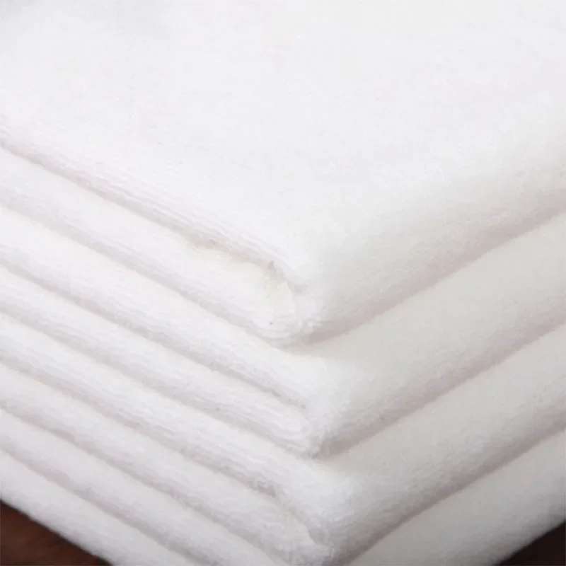 Serviette de visage en tissu microcarence doux blanc, serviette de bain d'hôtel, serviettes à main de lavage, serviette éponge portable, serviette multifonctionnelle, 5 pièces