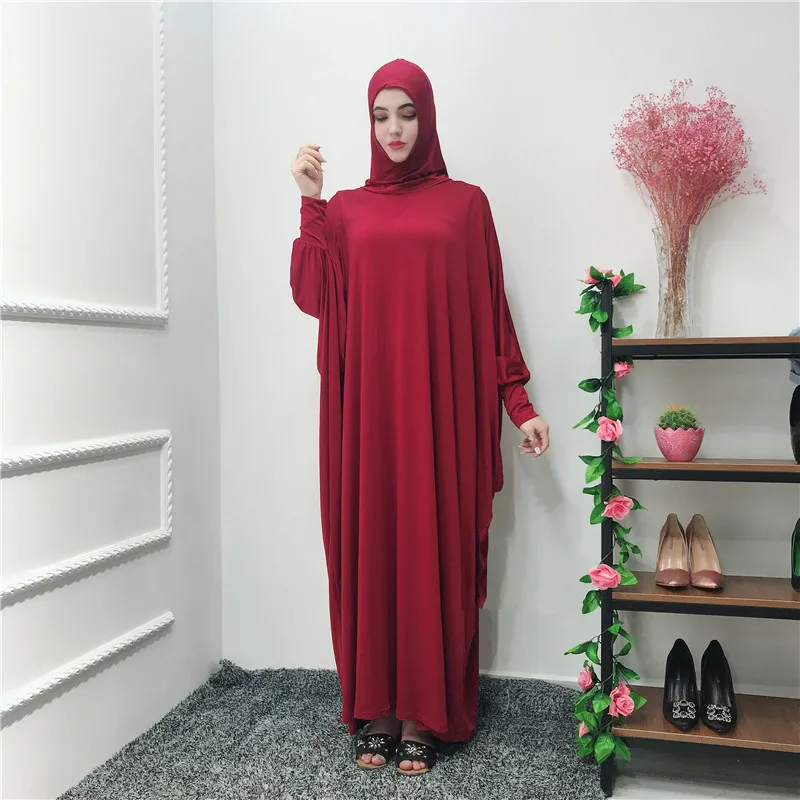 

Приталенное платье с капюшоном Eid Рамадан, молитвенная одежда, модное цельное скромное платье с полным покрытием ислама Дубая