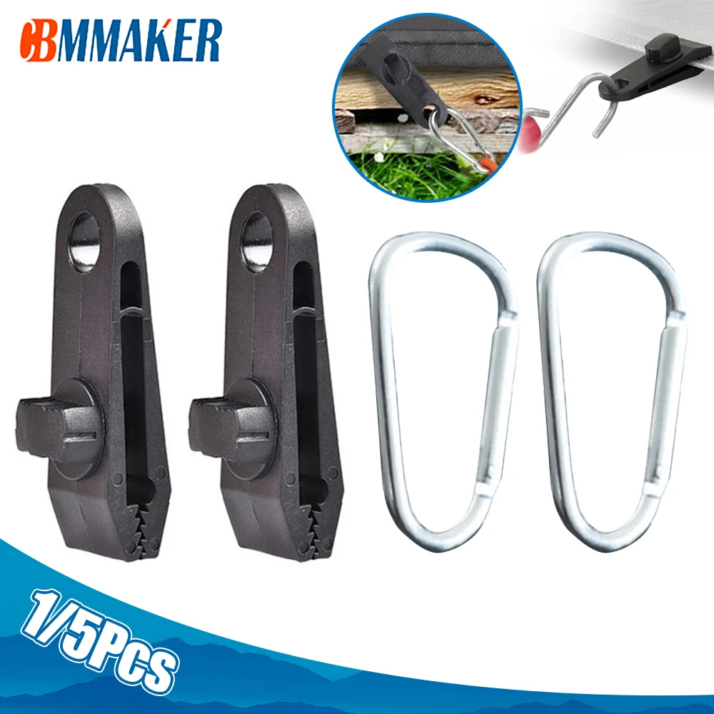 1/5pcs Diy Tarp Clamp Awning Tent Canopy Clamp Clip Snap Canvas Anchor