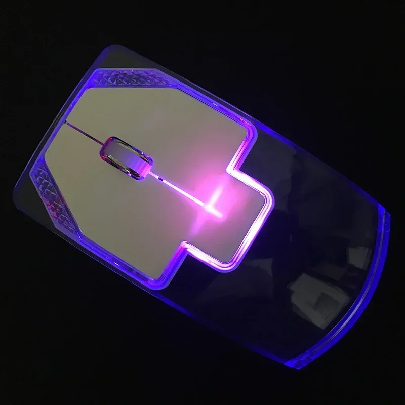 Transparent Colorful Glowing Mouse 2.4G Wireless wireless mouse ergonomic mouse wireless optical mouse Ergonomics Optical Computer Silent Mouse for Laptop Pc
