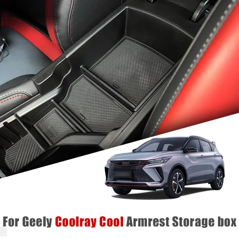 

Car Central Control Storage Box for 22 Geely Coolray COOL ABS Armrest Stowing Tidying Locker Vehicle Interior Modification Parts