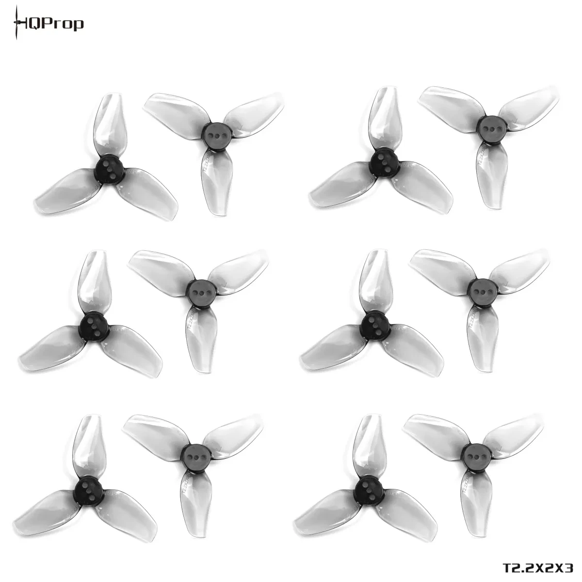 HQProp T2.2x2x3 Hélices Micro Drone FPV Grises 12PCS Lot