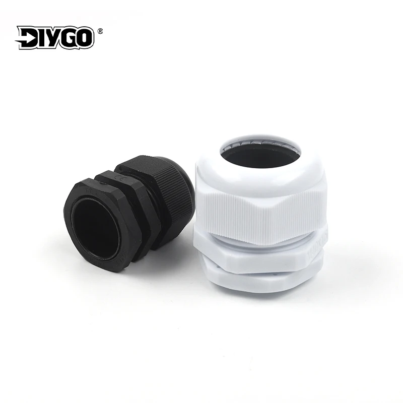 5PCS Waterproof Cable Gland IP68 M12/M16/M18/M20/M22/M25/M27/M30 White