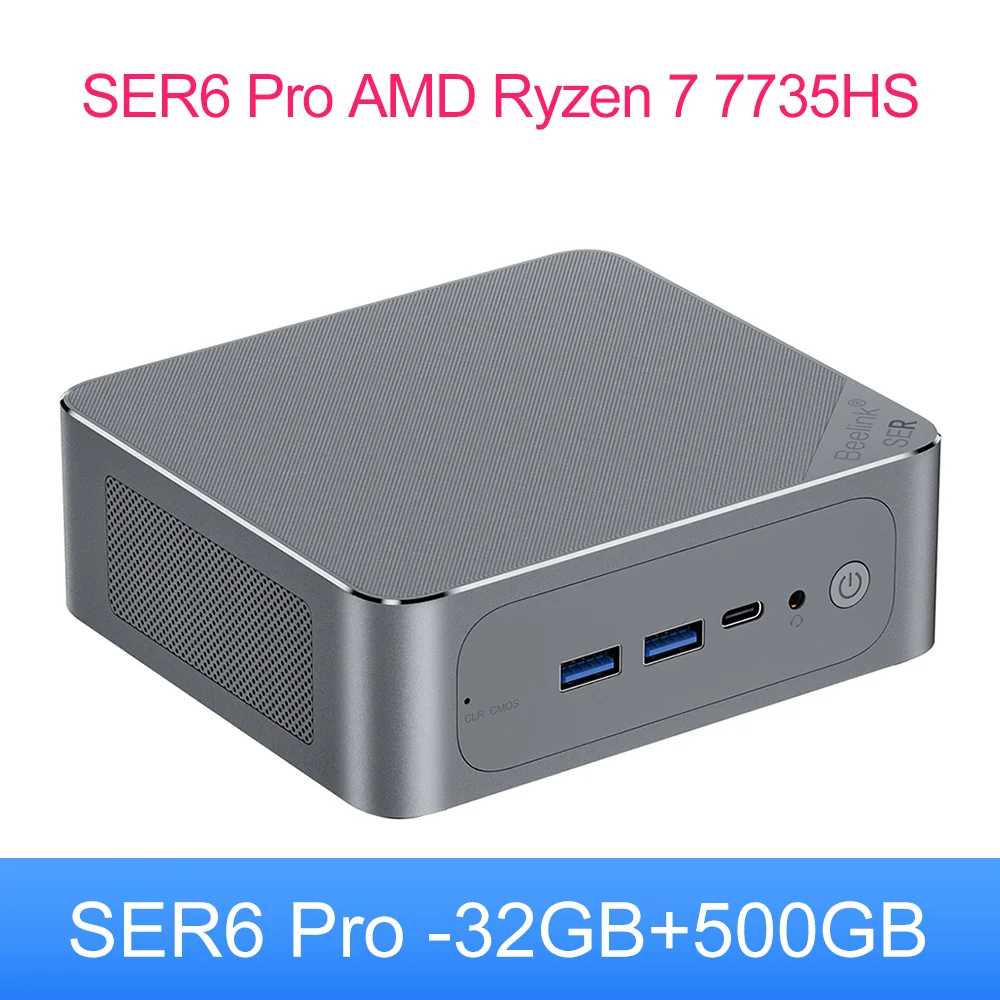 ミニPC Beelink SER6 MAX Ryzen7 7735HS 32GB Amazon.co.jp: ミニPC Beelink SER7 7840HS（8 コアと 16