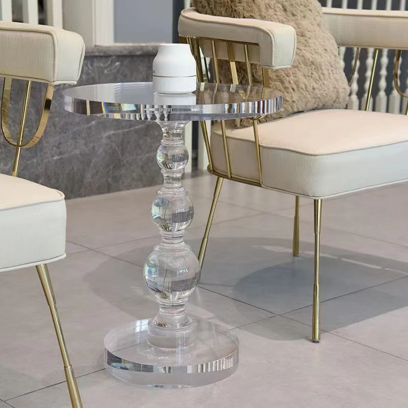 Mesas acrílicas de columna romana, transparentes para el hogar, mesita noche para sala estar, café, balcón, informales| | - AliExpress