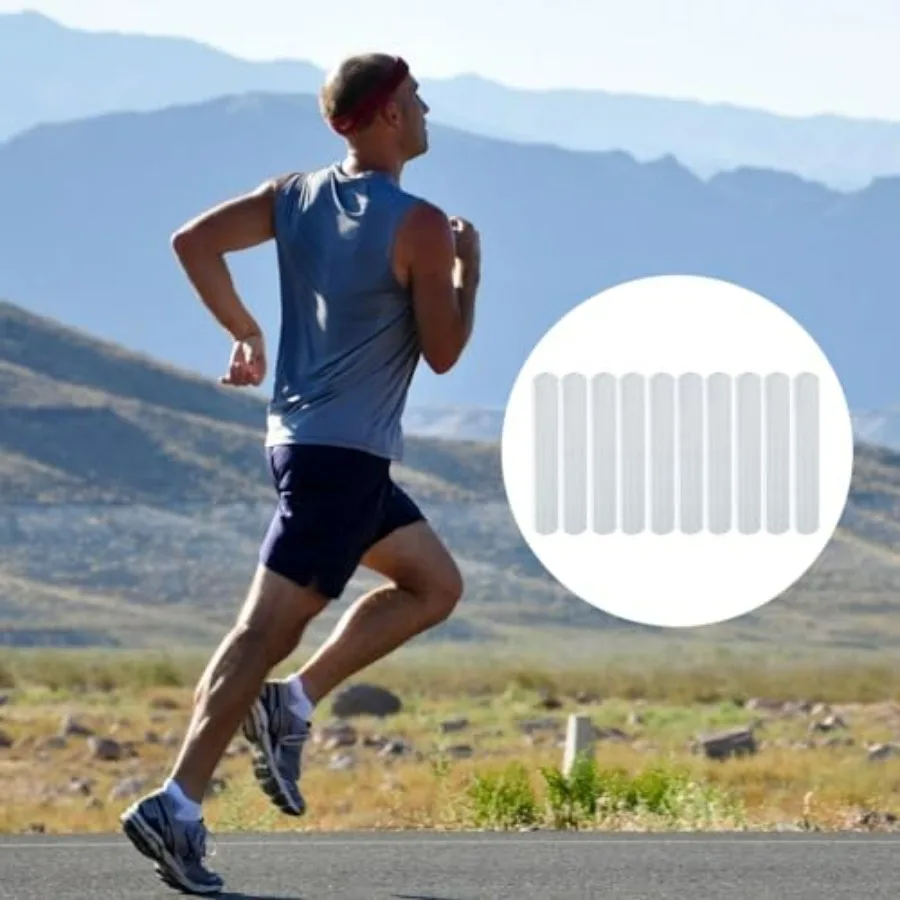 Fitness Weights - 10 Pcs Weighted Steel Plates for Ankle and Wrist Weights 15 X 2.5 X 0.6 Cm Ideal for Home Workouts and Jogging