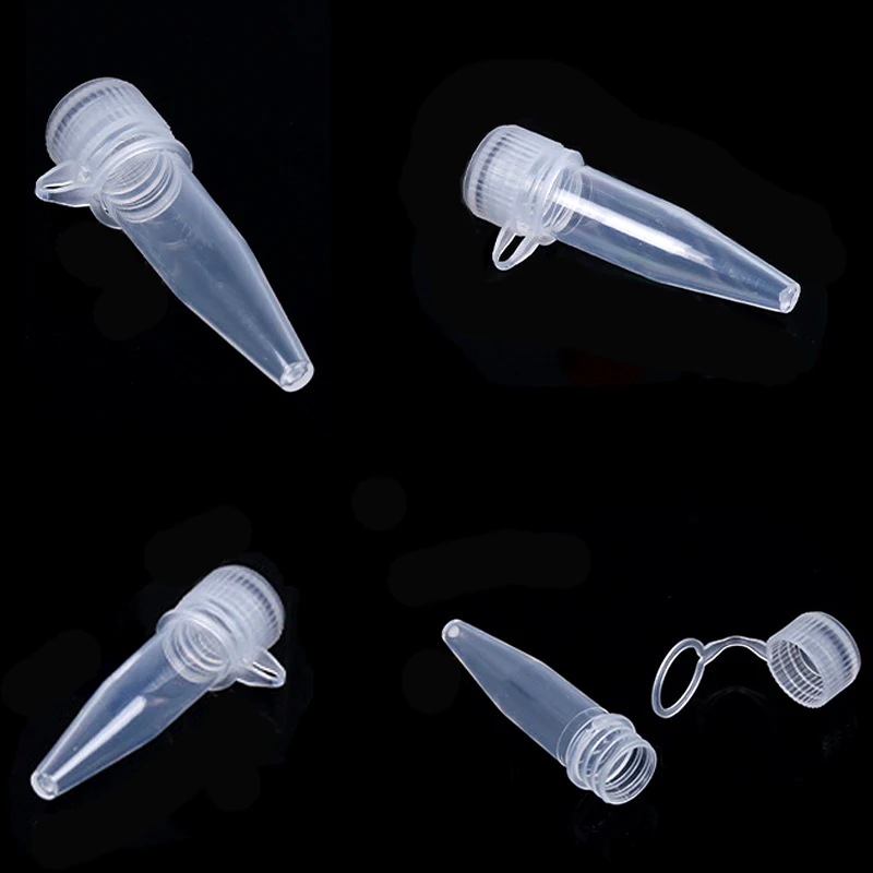 Centrifuge Tube Mini 1.5ml Centrifuge Tube with 10 Test Tubes Transparent Plastic with Gaskets Container Scientific Laboratory Testing Access Centrifuge Tube