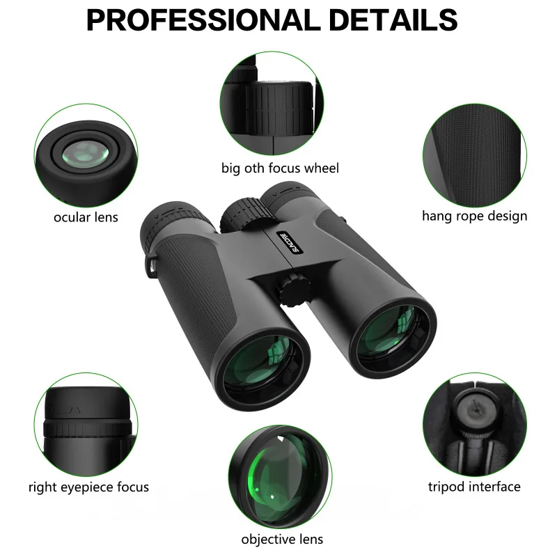 

Professional 12X42 high-definition and high-power professional level low light night vision convenient waterproof binoculars