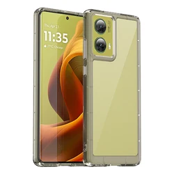 Luxury Acrylic Soft Back Case - Transparent Mobile Shell for Moto Edge50 Fusion (GRAY)
