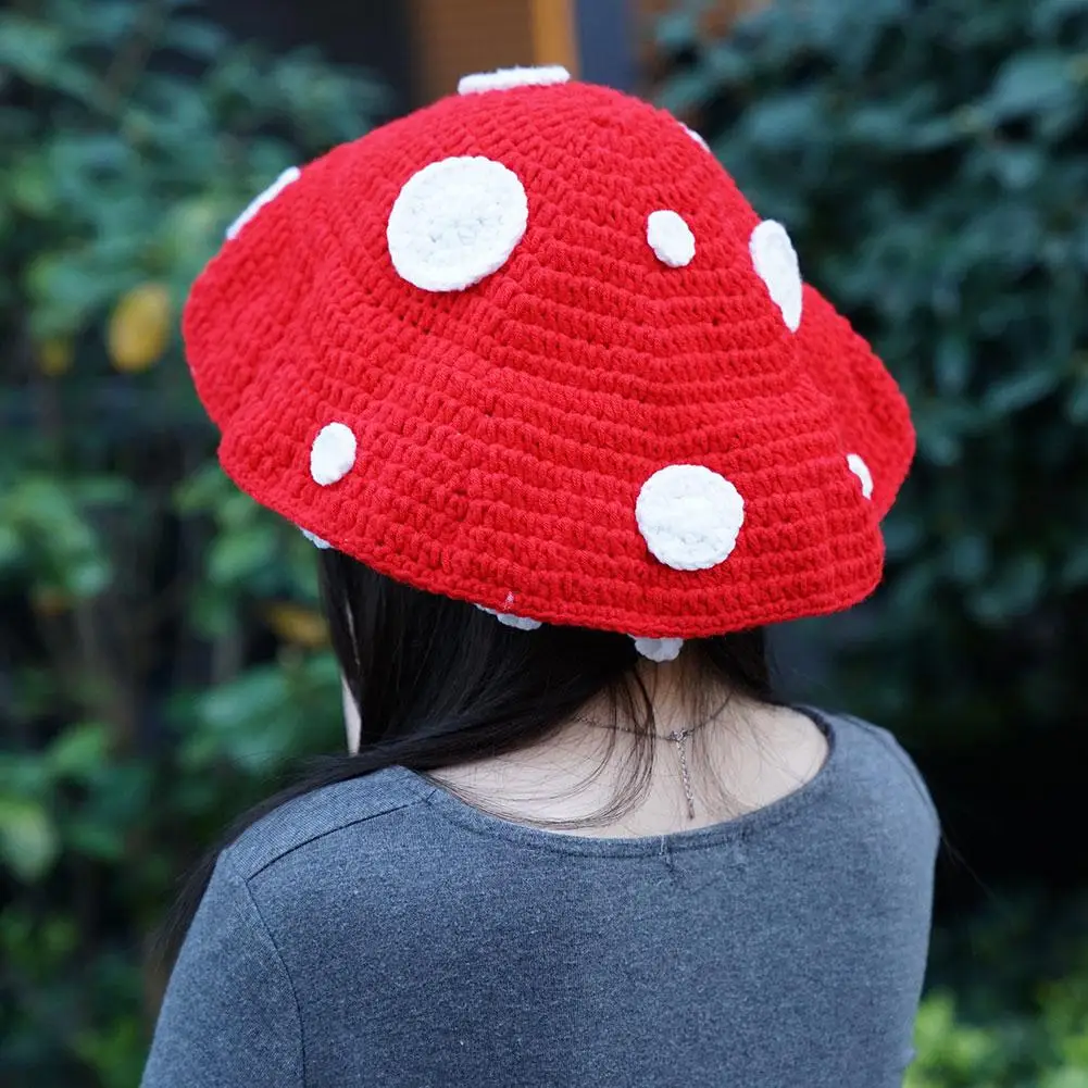 

Halloween Hats Adult Crochet Mushroom Soft Slouchy Hat For Outdoors Wholesale