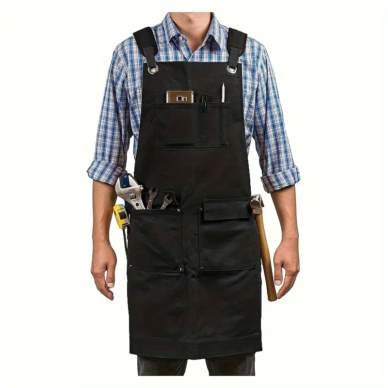 Thickened Canvas Tool Bag Wear Resistant Waterproof Apron for Kitchen Home Gardening Electrician Storage Bag Waist Apron 6