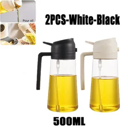 Multipurpose Oil & Vinegar Cooking Sprayer - Ideal for BBQ, Baking, and Kitchen Use (Available in 200/300/500ml) (Black)