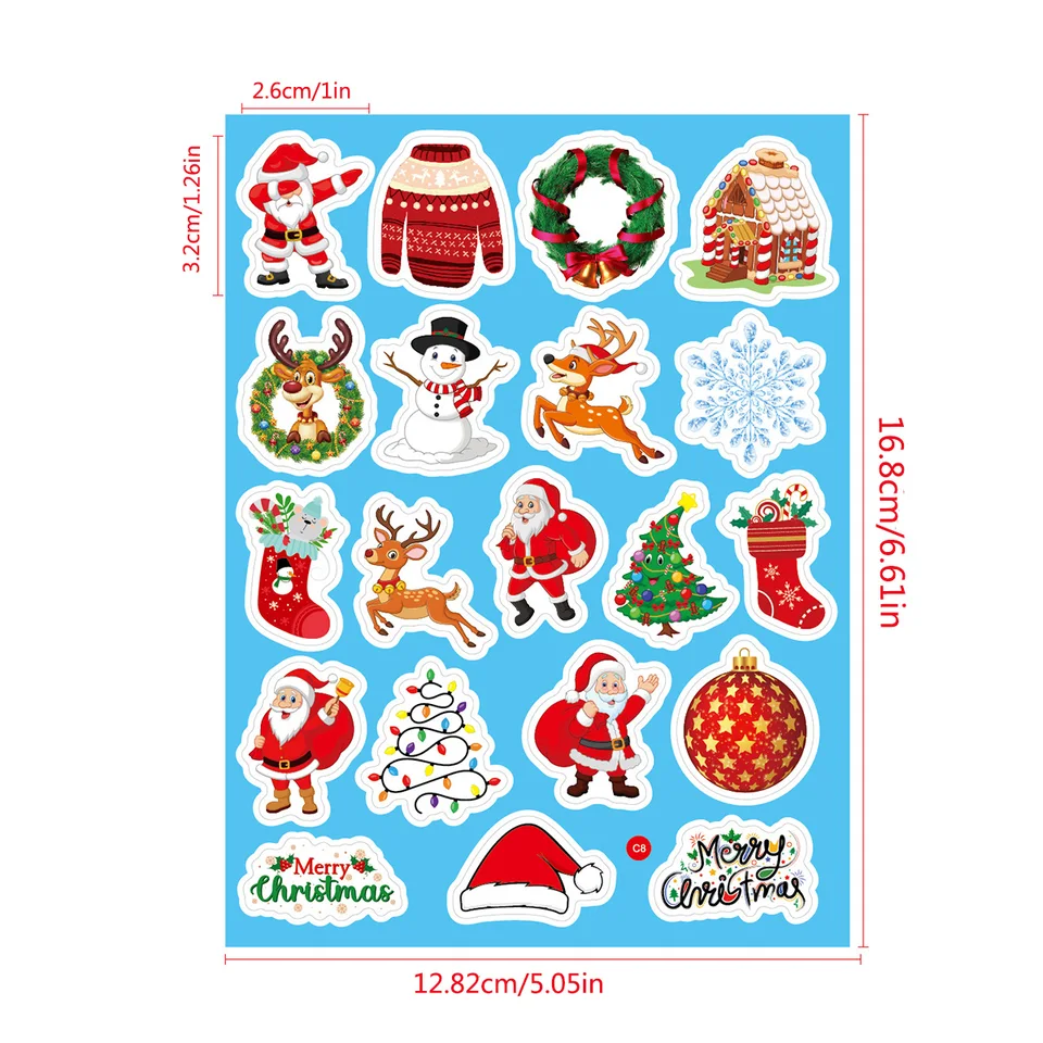 160Pcs Holiday Stickers Christmas Theme Stickers For Kids Christmas Ornament Stickers Bulk Pack Party Gifts For Adults Party