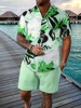 Men's Hawaiian Short-sleeved Shirt And Beach Shorts Set Beach Resort Men's Casual Shirt Summer Everyday Men's Sports Shorts 5