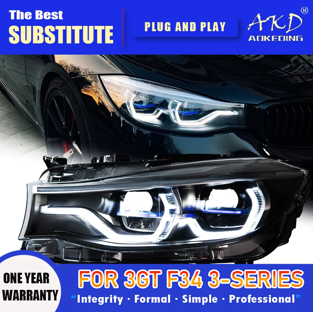 AKD Head Lamp for BMW F34 3 series 3GT LED Headlight 2013